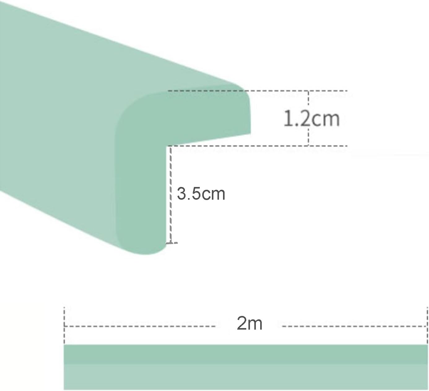 XPLKQXE Sharp Edge Safety Corner Edge Foam Padding, Edge Guards Bumpers Adhesive, Edge Corner Protector Guards for Table Edges & Sharp Corners(Gray,10pcs)