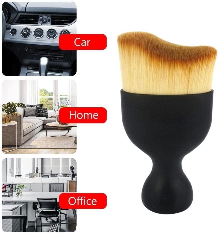 Vingtank 4 Pack Car Interior Cleaning Soft Brushes, Car Interior Beauty Brush,Car Interior Dusting Brush,Suitable for Cleaning Car Interior or Exterior,Air Conditioning Vents, Leather,Computers