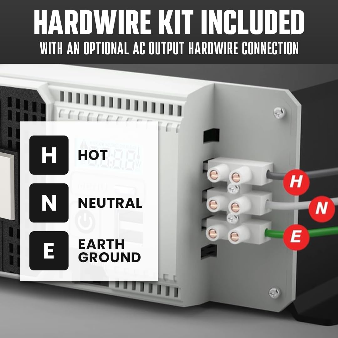 Energizer 1500 Watt 12V Pure Sine Inverter Dual AC Outlets & USB, Installation Kit Included, Automotive Power for Power Tools, Camping & Car Accessories - ETL Approved Under UL STD 458