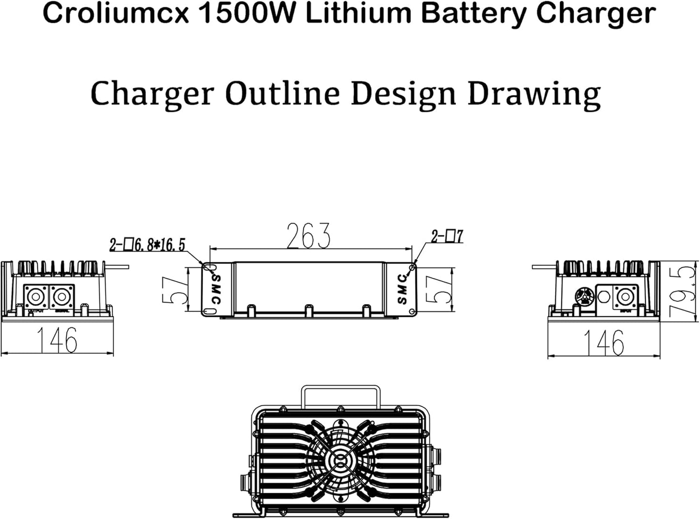 58.4Volt 20Amp Golf Cart Lithium Battery Charger LiFePO4 51.2V20A Matching 3-pin Round Plug Charges The Battery of ClubCar DS/Precedent Golf Carts 58V20A 51V20A 48V20A