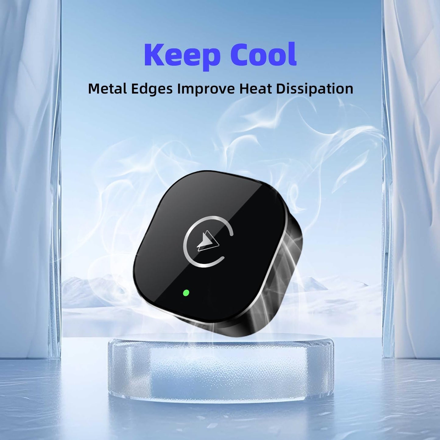 Wireless CarPlay Adapter for iPhone, Mini USB Design for Cars with Wired CarPlay, Fast Connection,5.8GHz WiFi,No Delay, Compatible with iOS 10+ & iPhone 6+, USB/Type C,Plug and Play (Black)