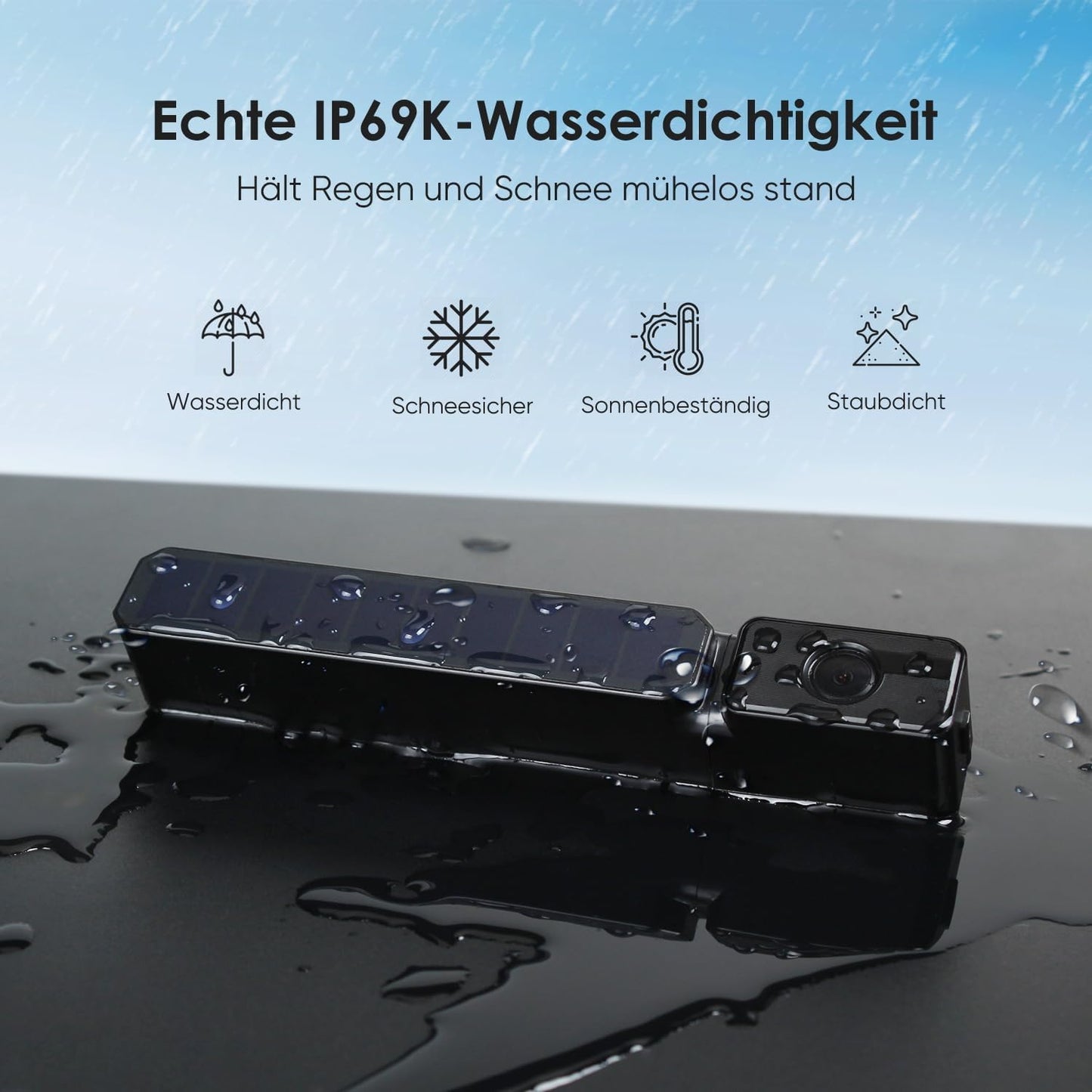 Solar Wireless Backup Camera, 1080P 5'' Monitor Back Up Camera Systems Wireless, 3 Mins DIY Installation, Reverse Camera for Car, Truck, Van, RV (S3)