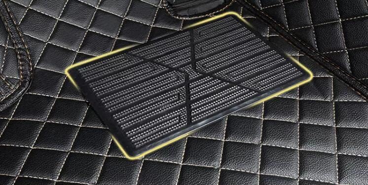 Custom All-Weather Protection Leather Car Floor Mats for Cars Sedan SUV Sports Car Waterproof Floor Mat (Wine red)