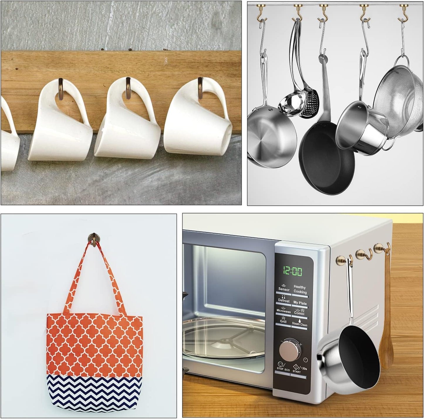 DIYMAG Magnetic Utility Hooks, 30Lbs Heavy Duty Rare Earth Neodymium Magnet Hooks with Nickel Coating for Kitchen, Garage, Cruise, Classroom, Workplace and Office etc, 3 Packs (Yellow)