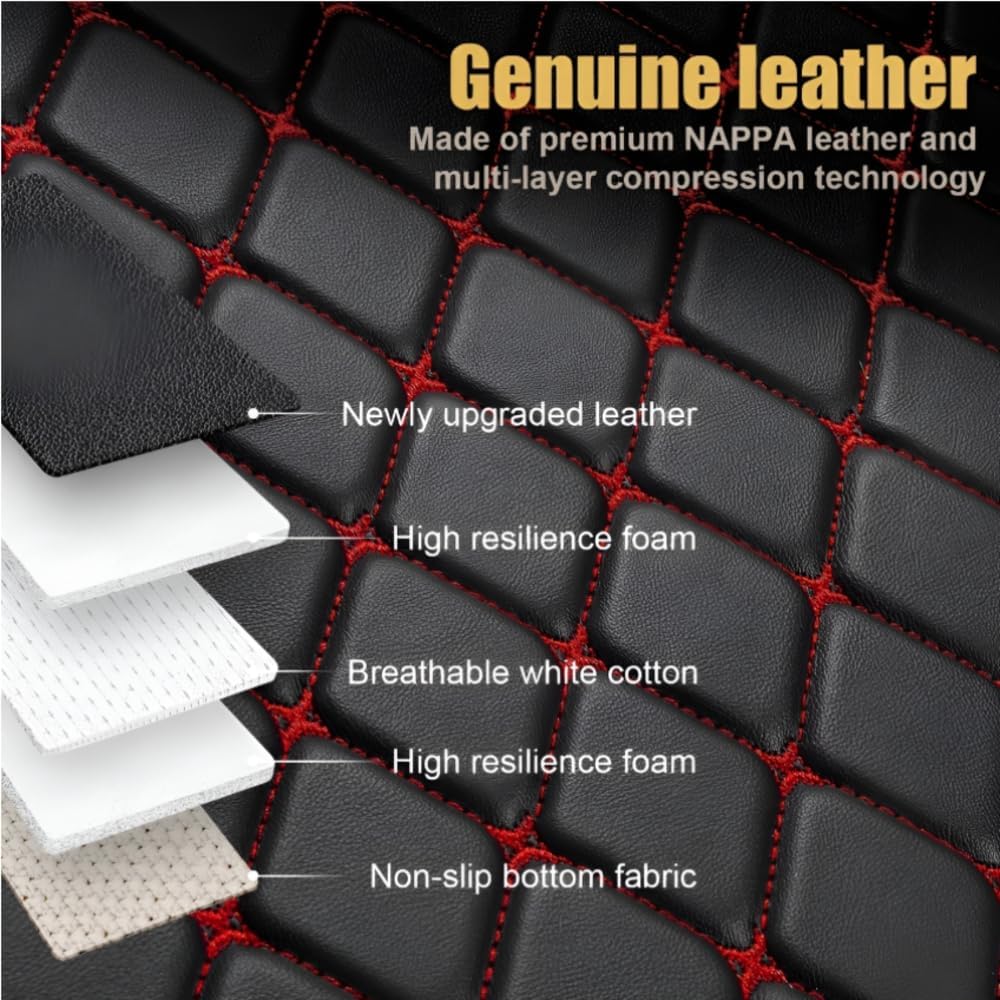 Add Personal Touch to Your Vehicle with IMEISH Customizable Logo Text Car Mats for 99% of vehiclesPads Protection Non-Slip Leather Floor Liners (Beige)