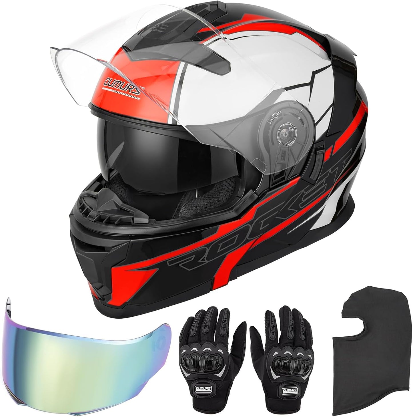 Modular Motorcycle Helmets Full Face Flip up Street Bike Motorcycle Helmet for Unisex Adult Model 912