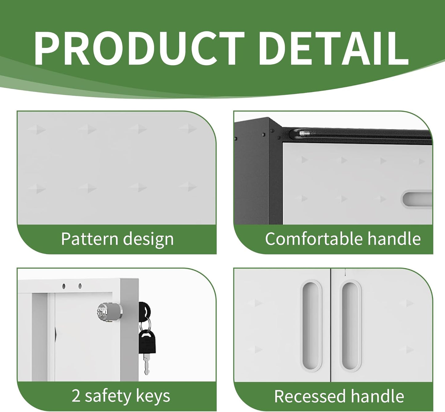 Metal Tool Cabinet,Garage Storage Cabinet System,Wall Cabinet & Locking Rolling Tool Cabinet with Doors and Adjustable Shelves,Steel Tool Cabinets for Home,Office (2 Pcs-Styled, Black & Grey)