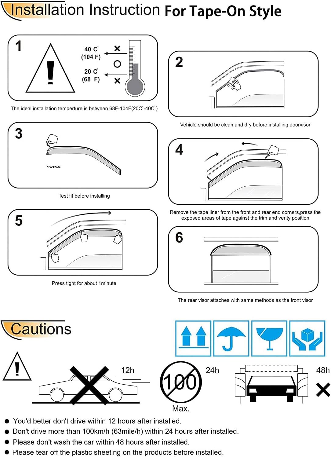 94205 Original Side Window Wind Deflector,4pc Outside Mount Style Nice Sun Rain Guards Set,Window Visors fit for 2019-2022 Nissan Altima Sedan