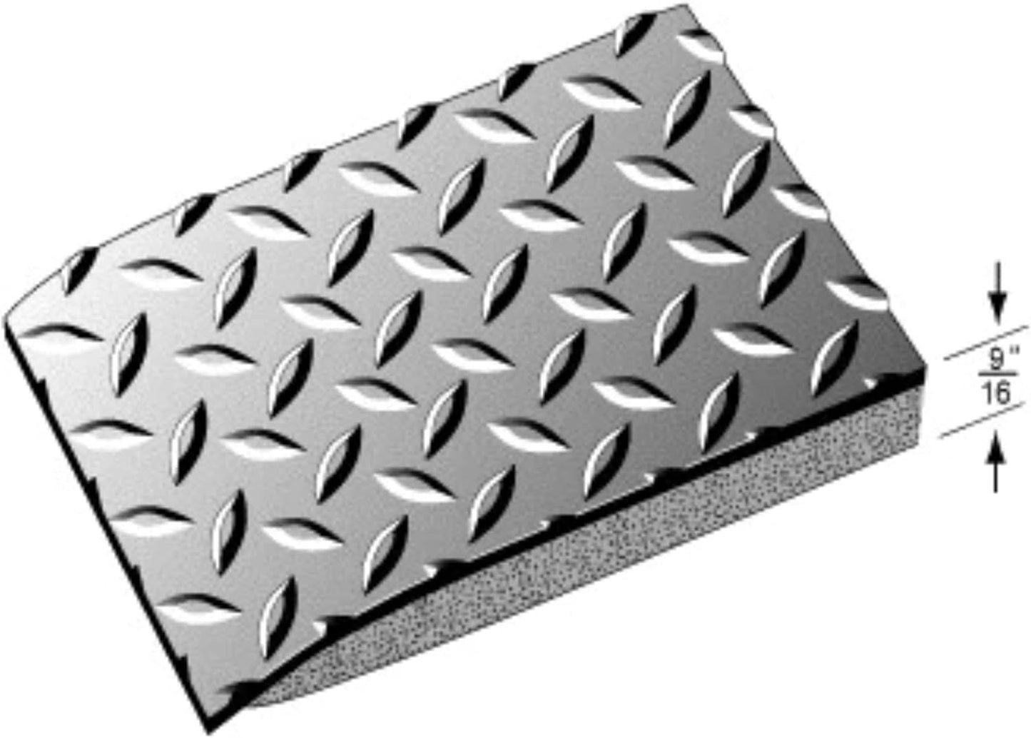 Rhino Mats, American Classic Diamond Anti-Fatigue Mats, Industrial Ergonomic Comfort Standing Mat for Work, Home, Garage, Office, Kitchen or Anywhere (Black 9/16" Thick, 2 FT. x 25 FT.)