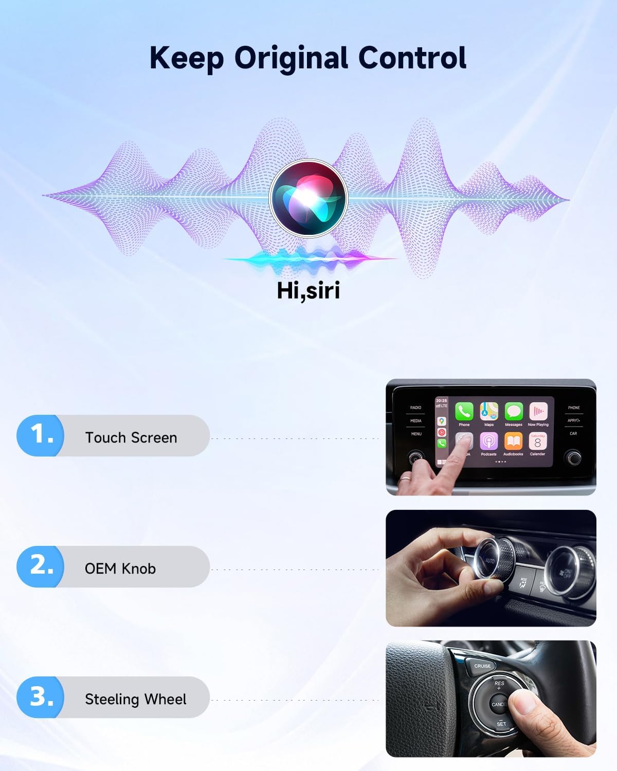 Spedal Wireless CarPlay Adapter for Factory Wired CarPlay – Plug & Play, Auto Reconnect, Mini Metal Design with USB-A & USB-C Cables – Compatible with iPhone 6+ and Cars from 2016+ (Silver)