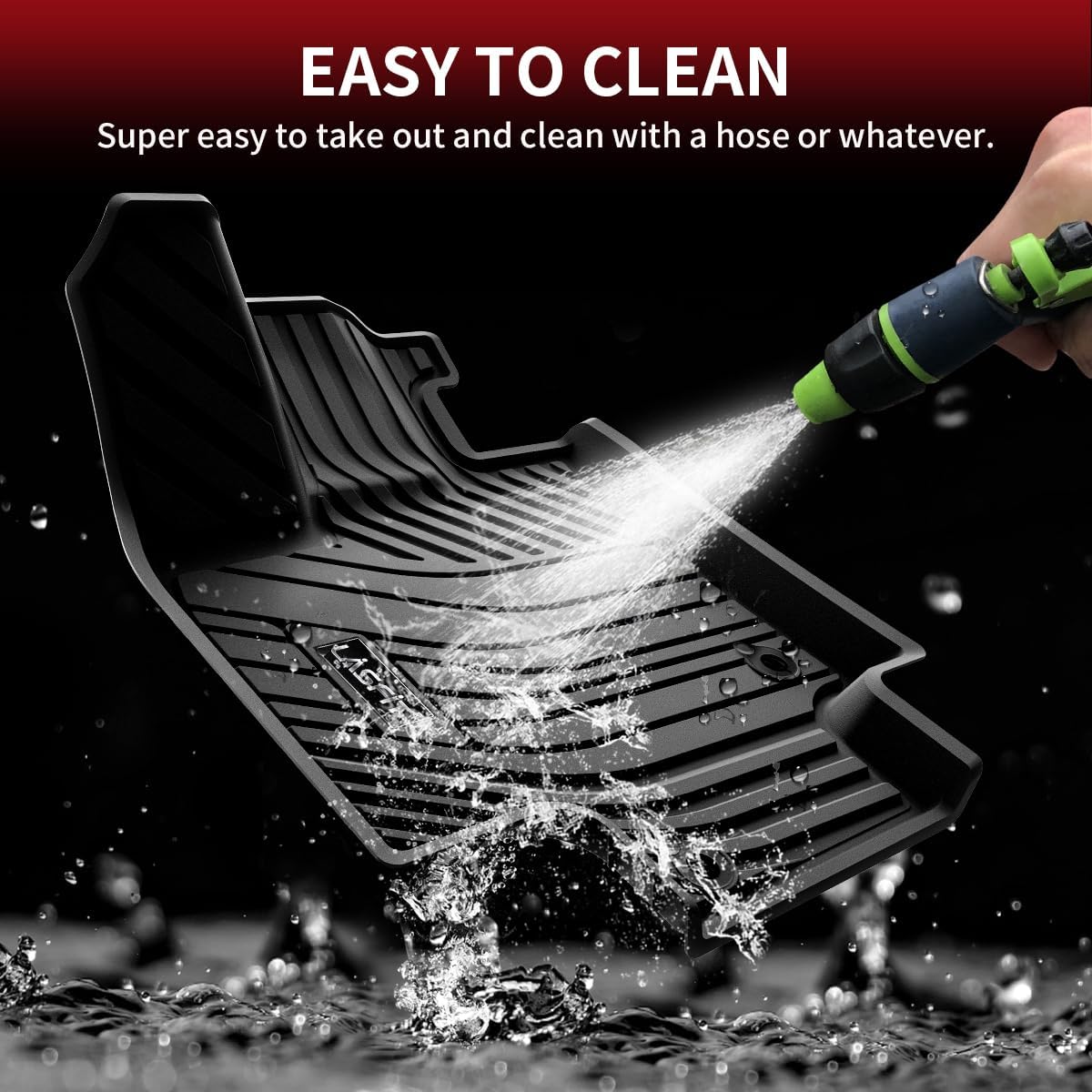 LASFIT Floor Mats&Trunk Mats for Toyota Highlander 8 Seats 2020-2025 (Not for Hybrid), All Weather TPE Floor Liner & Cargo mats for Highlander,Front&Rear 4 Rows mats.