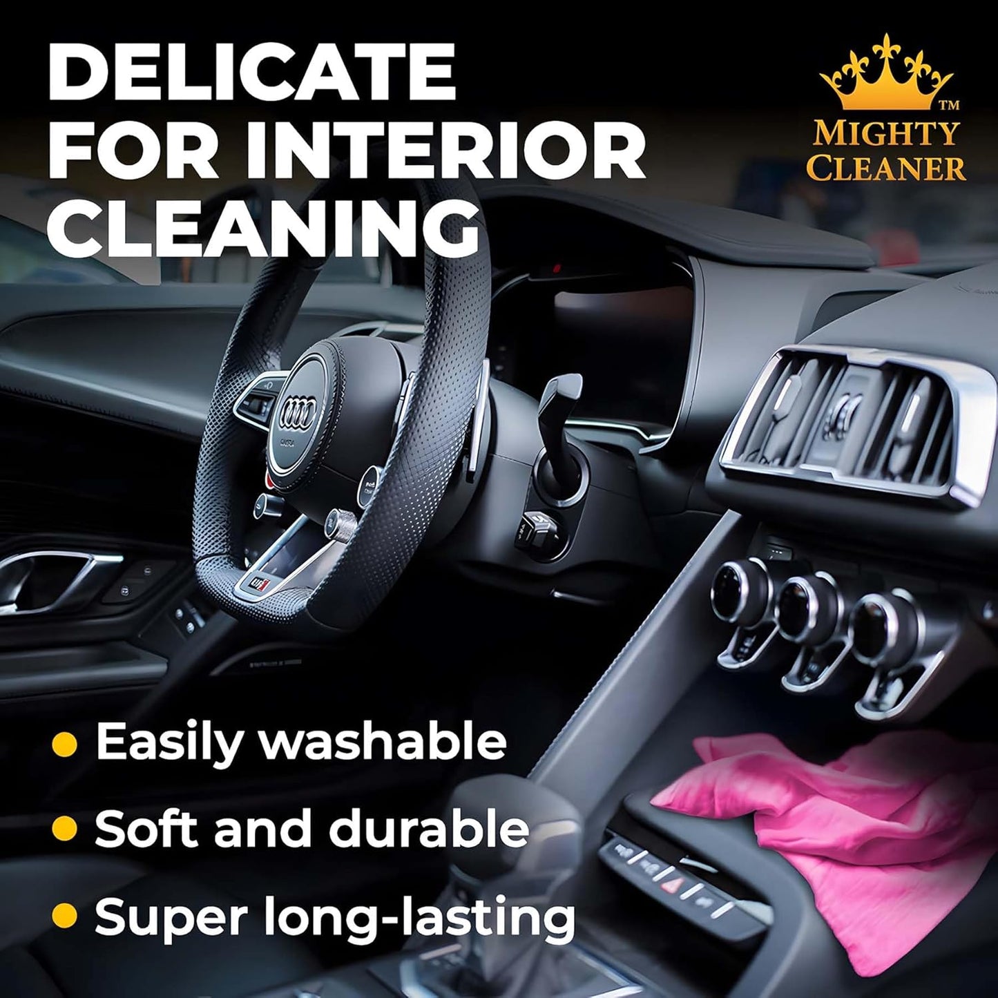 Premium Shammy Cloth for Car Drying - Super Absorbent Reusable Chamois Towel - Scratch-Free - 26'x17'