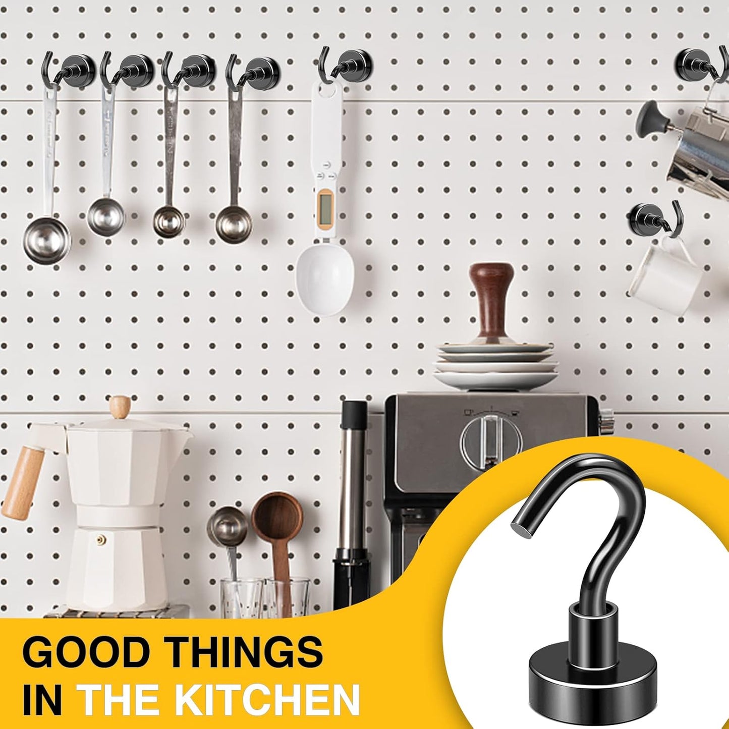 DIYMAG Magnetic Hooks, 30Lbs Strong Heavy Duty Cruise Magnet S-Hooks for Classroom, Fridge, Kitchen etc, (6 Pack-Red)