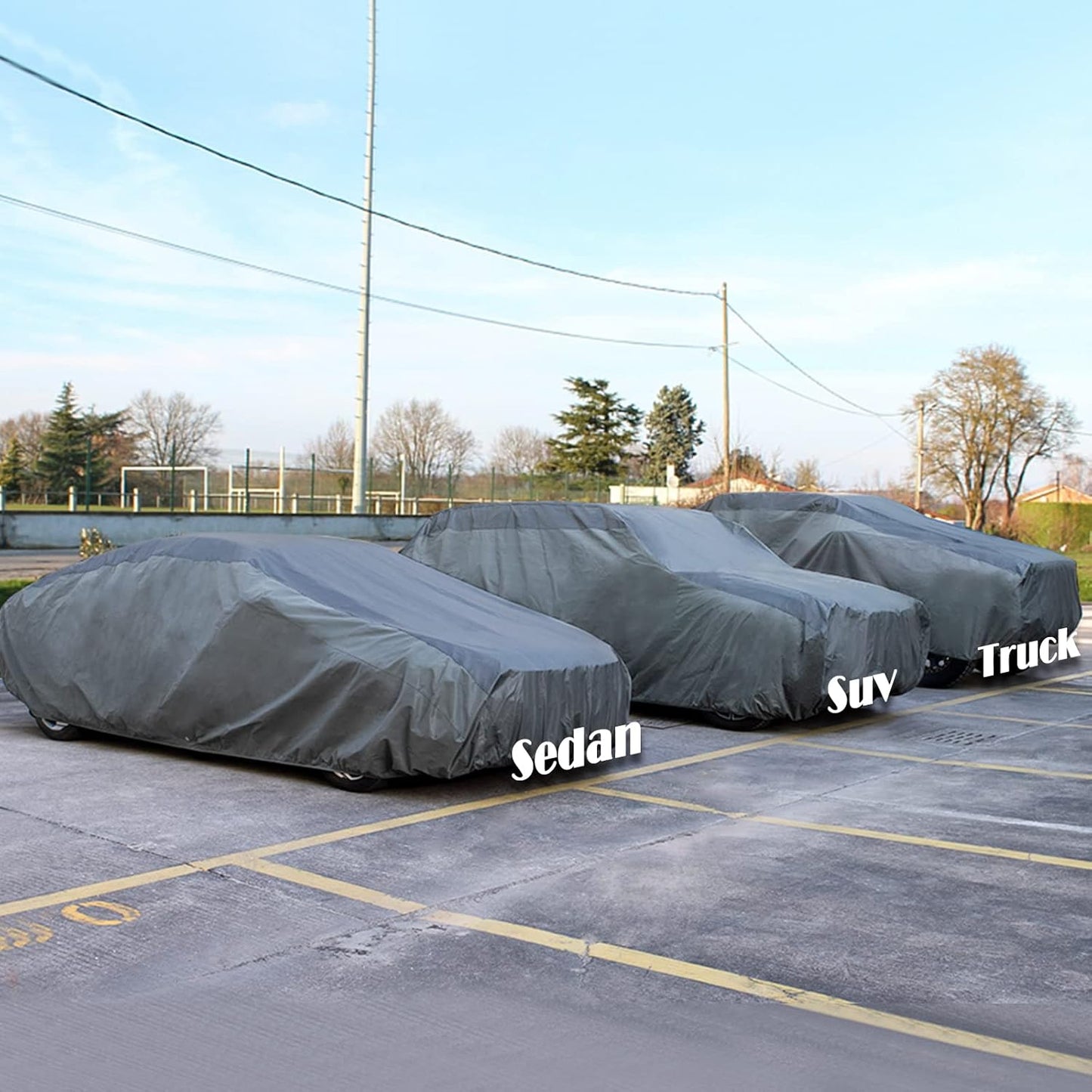 XCAR Ultra Light Waterproof SUV Car Cover for Automobiles All Weather Protection, Windproof & Breathable, Fits Cars Up to 206"