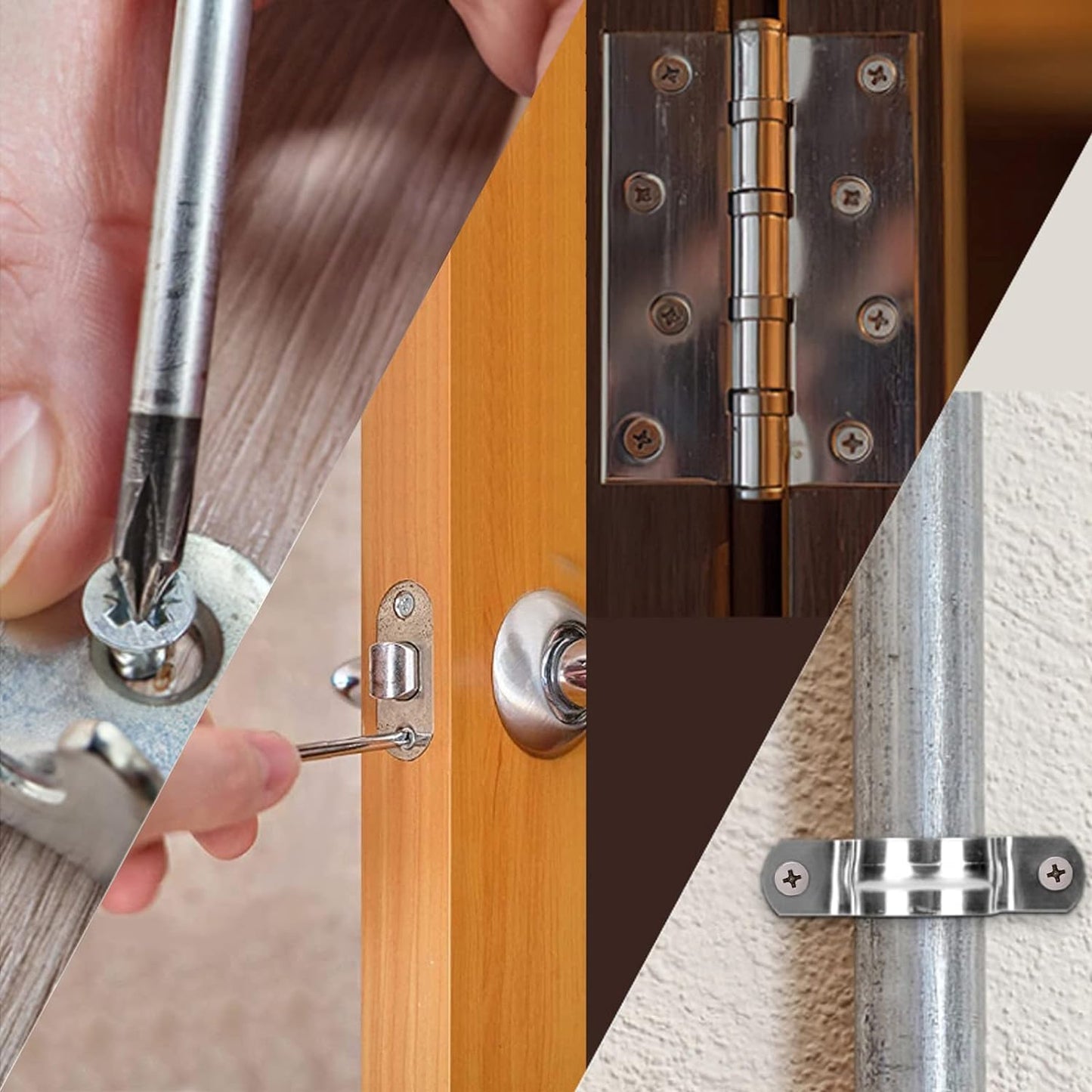 #10 x 1-3/4" Wood Screw 100Pcs 18-8 (304) Stainless Steel Screws Flat Head Phillips Fast Self Tapping Drywall Screws by SG TZH