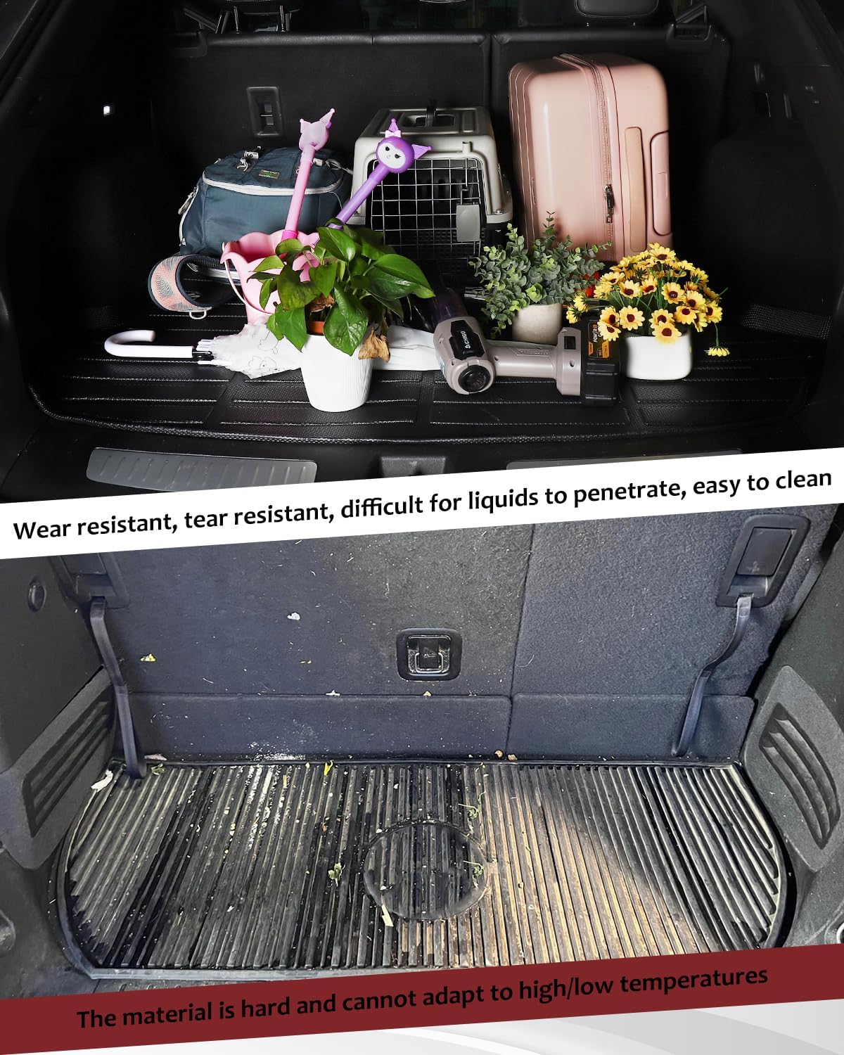 Icyhaws® Floor Mats for Buick Encore GX (AWD Only) 2020-2025 | All Weather TPE Waterproof Anti-Slip Custom Fit Car Floor Liners & Cargo Liner Trunk Mat | Front & Rear Row, 4pcs Black