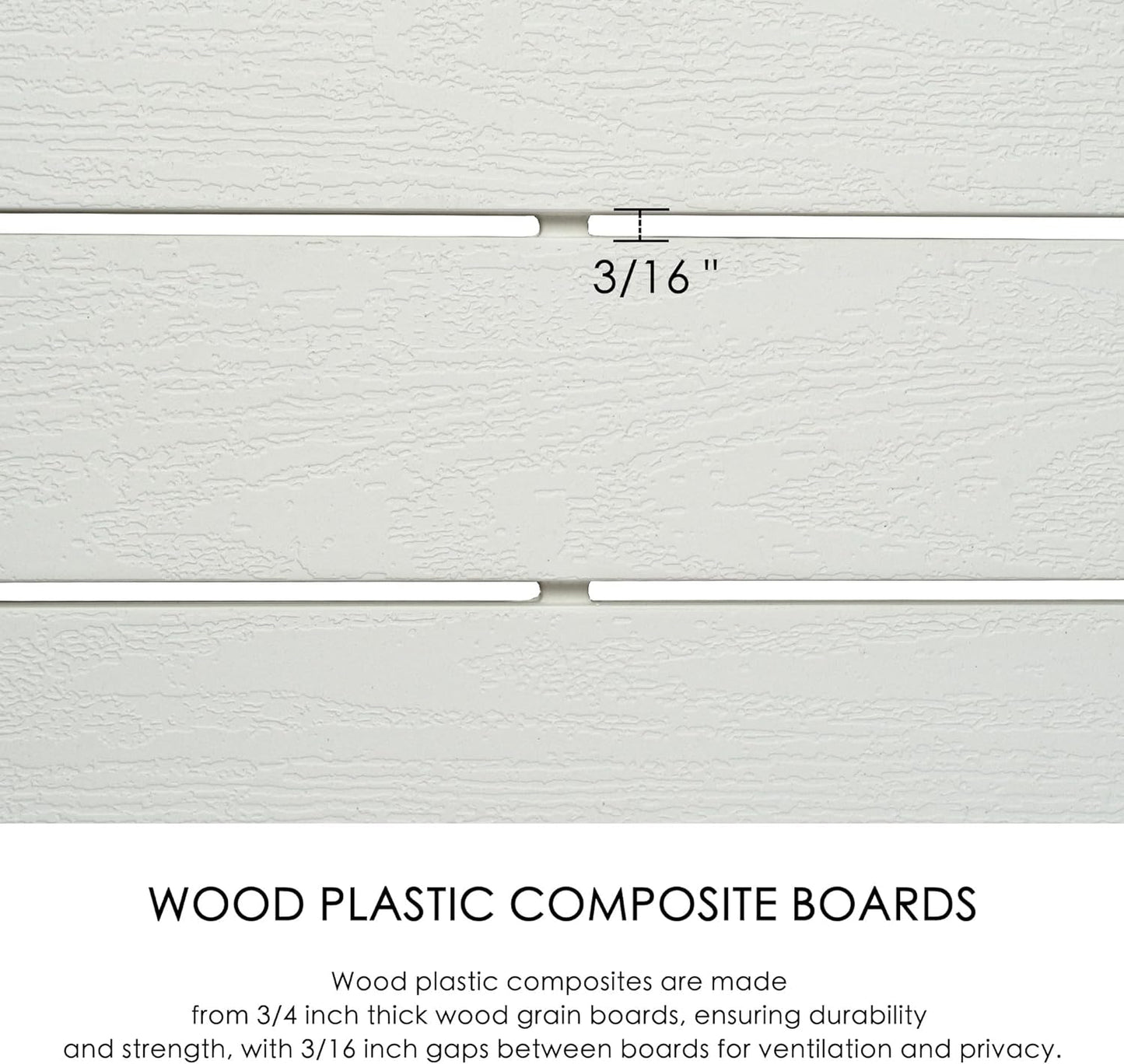 Kozyard 50" W x 48" H Outdoor Privacy Screens Aluminum Post, Air Conditioner Fence Panels, Pool Equipment Enclosure, Trash Can Screens Fence Kit for Outside Backyard Patio (White/3 Panels)