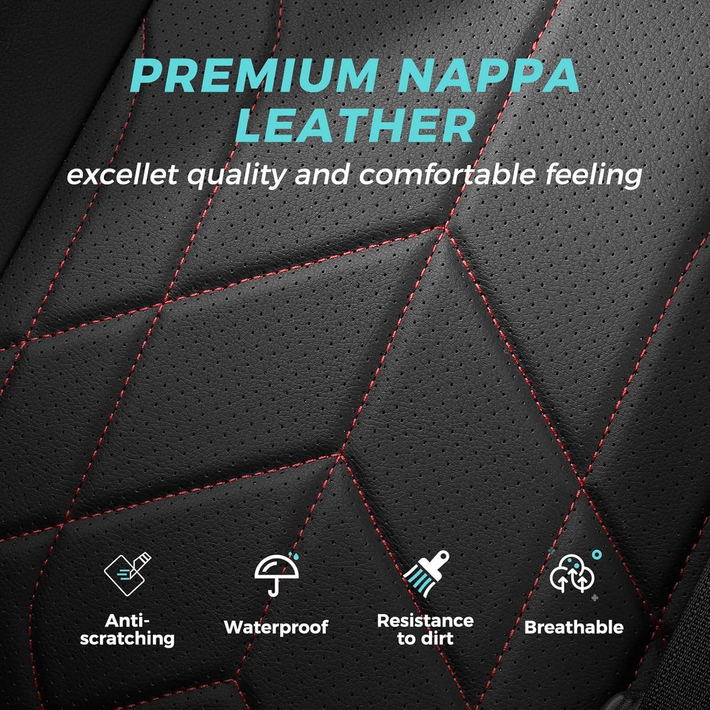 for Toyota RAV4 Seat Covers 2013 2014 2015 2016 2017 2018 RAV 4 XLE SE Limited Platinum Adventure (not for LE&Hybrid) - Custom Leather Car Seat Covers Full Set - BlackRed