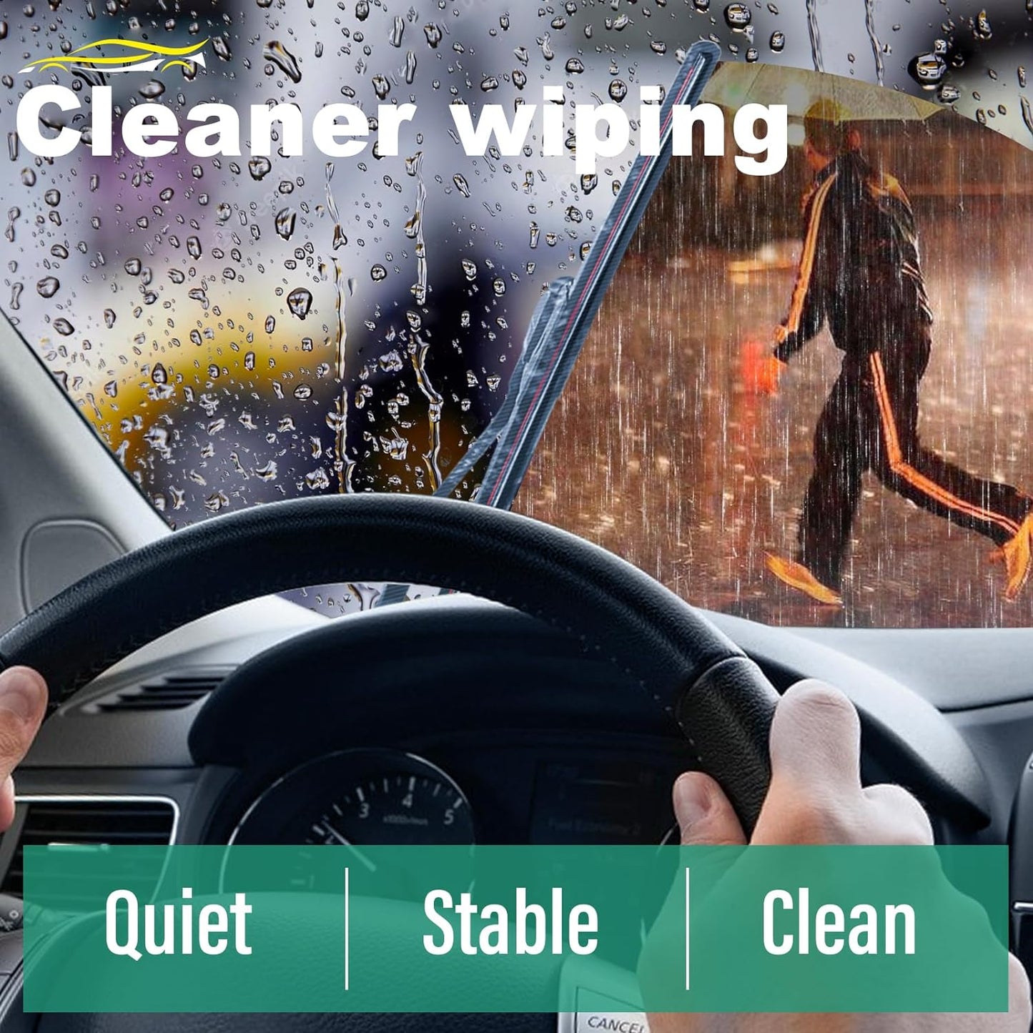 28" 14" 14" Windshield Wiper Blades Replacement for Honda Fit 2009 2010 2011 2012 2013 2014 2015 2016 2017 2018 2019 2020 Premium All Weather Front Rear Wipers Set - OEM Quality (Pack of 3)