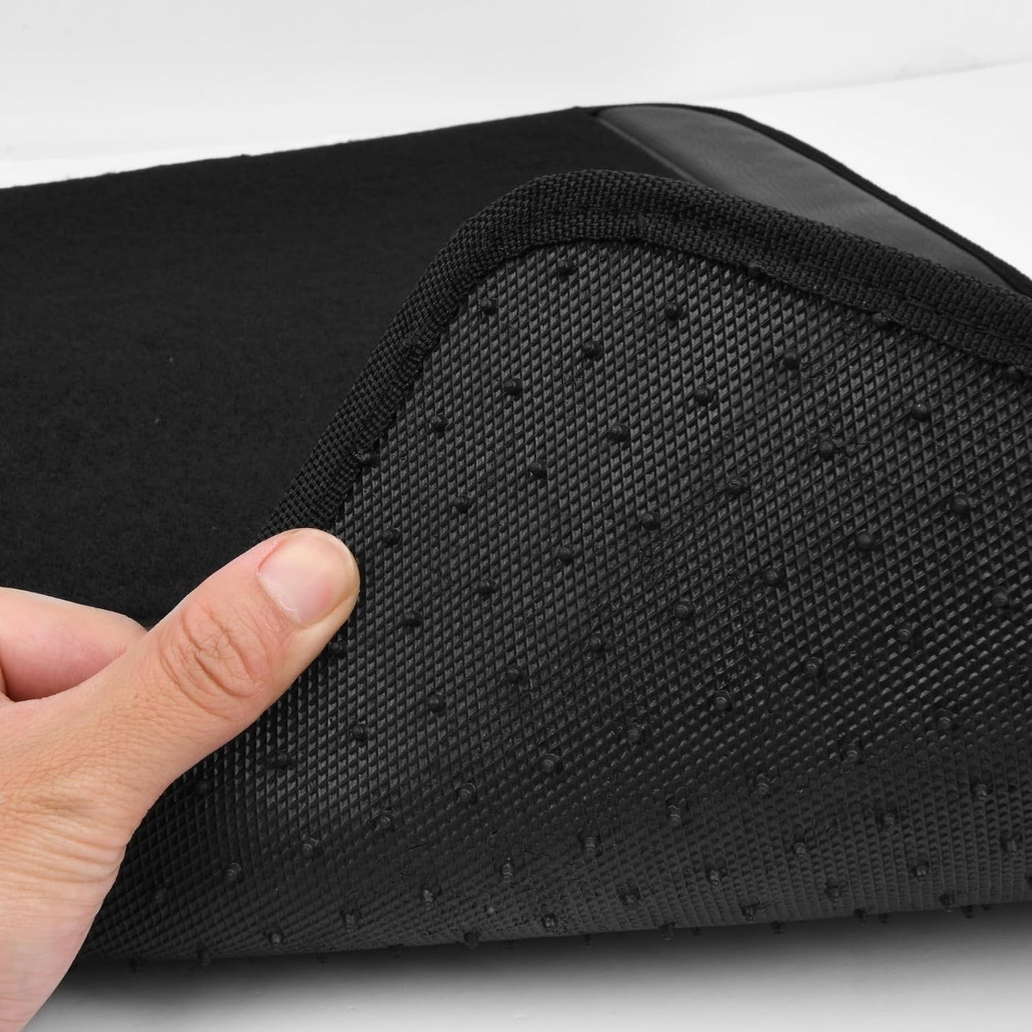 CAR PASS Waterproof Universal Faux Leather 3Pcs Car Floor Mats, Black Car Mats Fit for SUV,Vans,sedans, Trucks,Set of Vehicles Car Carpet with Driver Heel Pad and Anti-Slip Nibs Backing (Black 3Pcs)