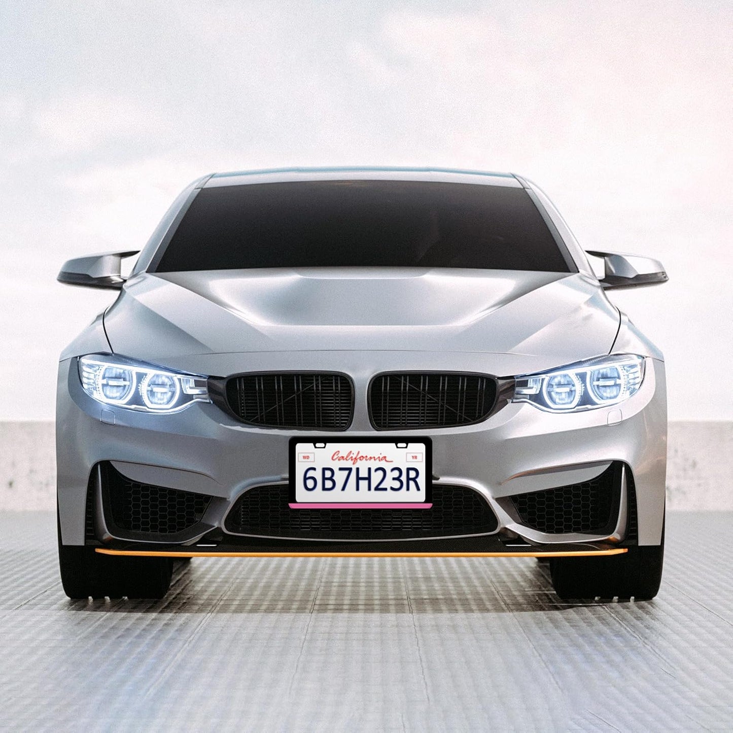 Breast Cancer Awareness License Plate Frame Pink Ribbon License Plate Frames Personalise Stainless Steel Funny Design Compatible With Standard License Plate Holder For Usa Canada 6 X 12 In With Screws