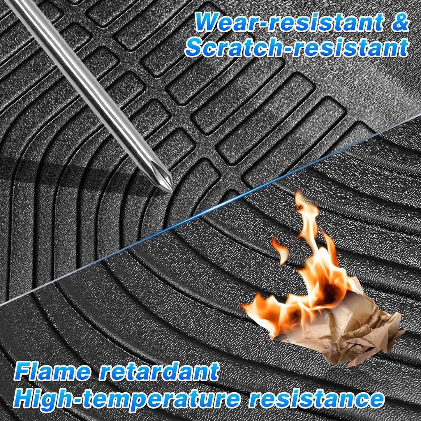 Cartist Floor Mats Custom Fit for Ford Escape/C-max 2013 2014 2015 2016 2017 2018 2019 All Weather Floor Liners for Ford Escape Accessories Carpet Protection TPE Odorless