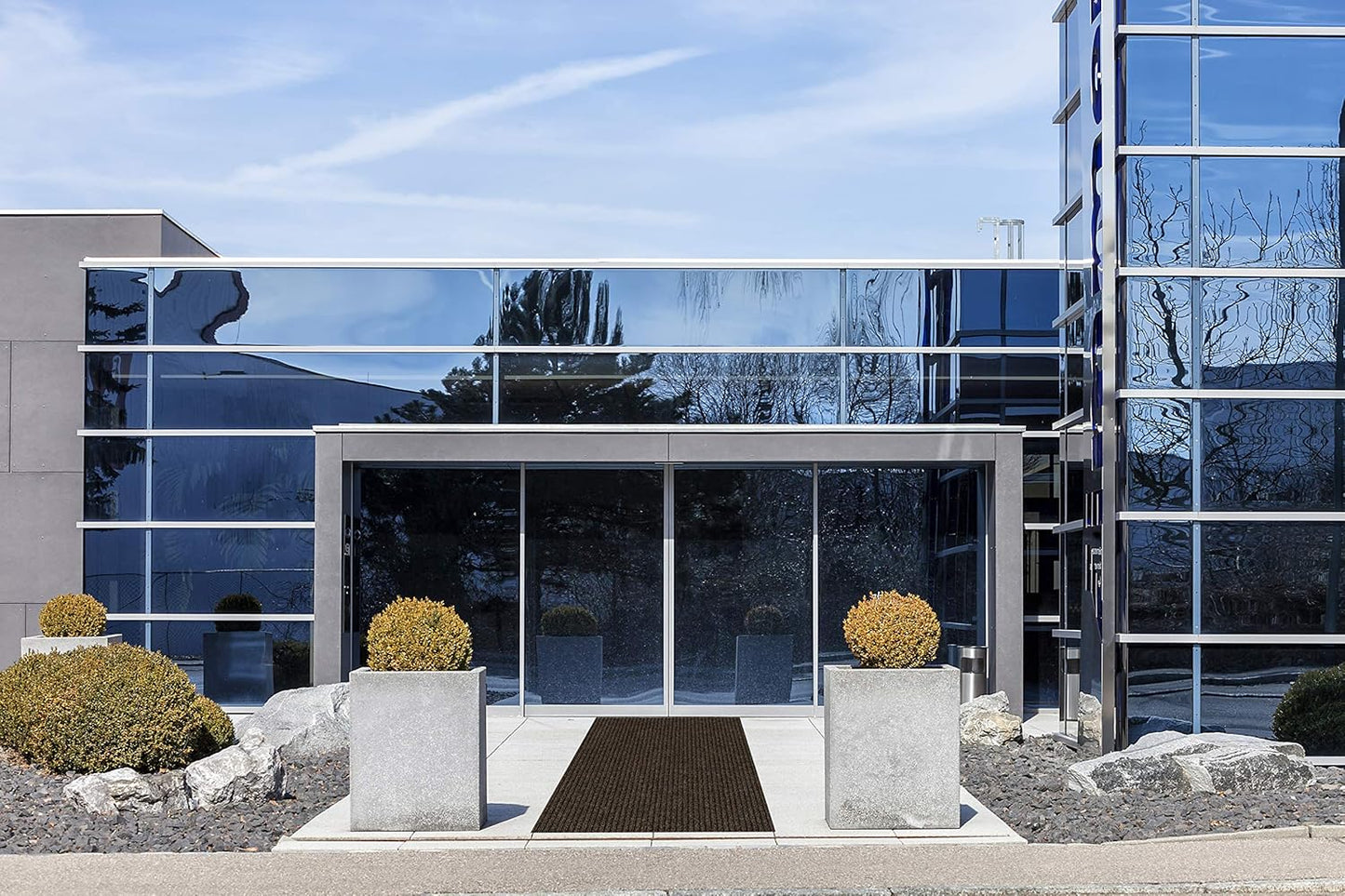 KOECKRITZ Heavy Duty Durable All Weather Indoor/Outdoor Non Slip Entrance Mat Rugs and Runners for Office Business Building Home Garage Front Door - 2' x 8' Brick