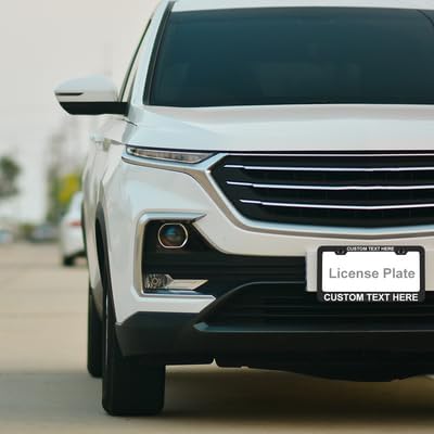 License Plate Frame, Personalized with Custom Text Logo Image Design Front License Plate Holder Car Accessories 6x12 inch