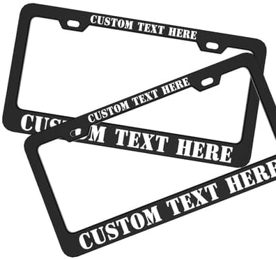 License Plate Frame, Personalized with Custom Text Logo Image Design Front License Plate Holder Car Accessories 6x12 inch