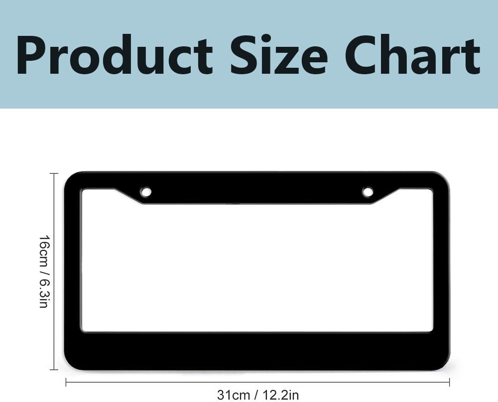 Personalized License Plate Frames Custom Your Text License Plate Holders 27 Colors Customizable Design Metal New Car Tag Sign Funny Gift for Men Women Front or Back of Car Truck 6.3"x12.2"
