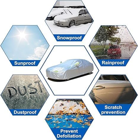 KouKou Oxford Waterproof SUV Car Cover Suitable for Palisade from 2018 to 2025, Windproof All Weather Waterproof Outdoor Cover Sun Rain UV Dust Snow Protection.