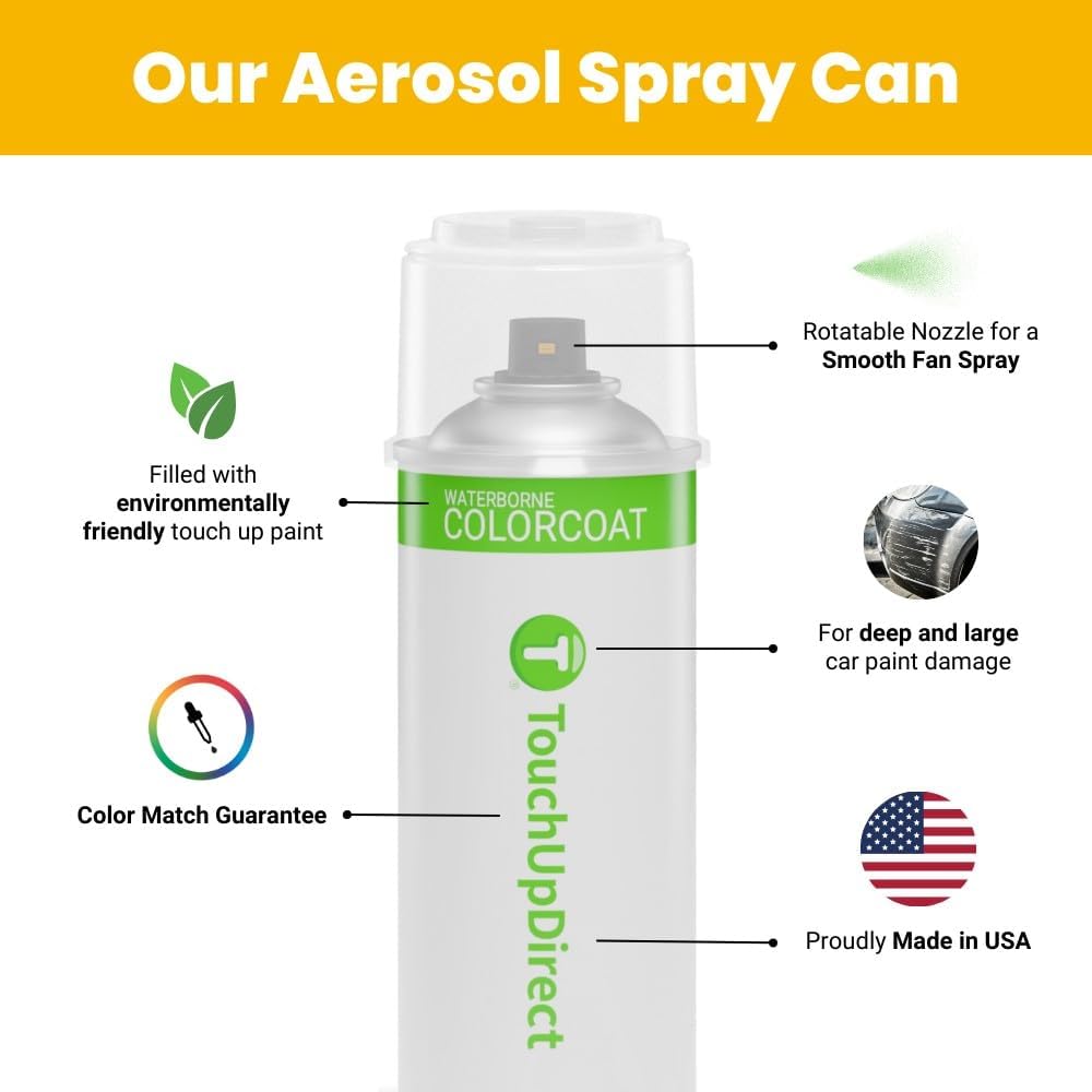 TouchUpDirect 1K0 Silver Knockout Metallic Compatible with Toyota Exact Match Touch Up Paint Aerosol - Essential Kit