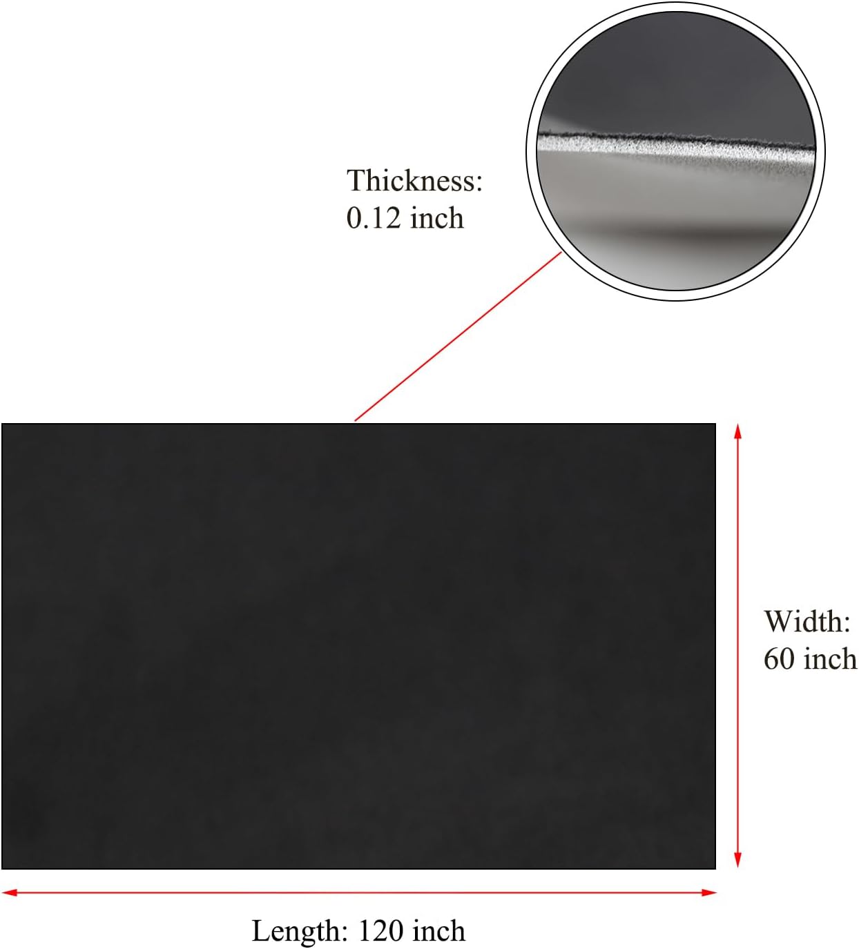 Suede Headliner Fabric with Foam Backing - Black Suede Headliner wrap Interior Material for Car/Truck/SUV/RV Roof, Home Repair/DIY Headliner Material Automotive Headliner Fabric (Black, 120"×60")