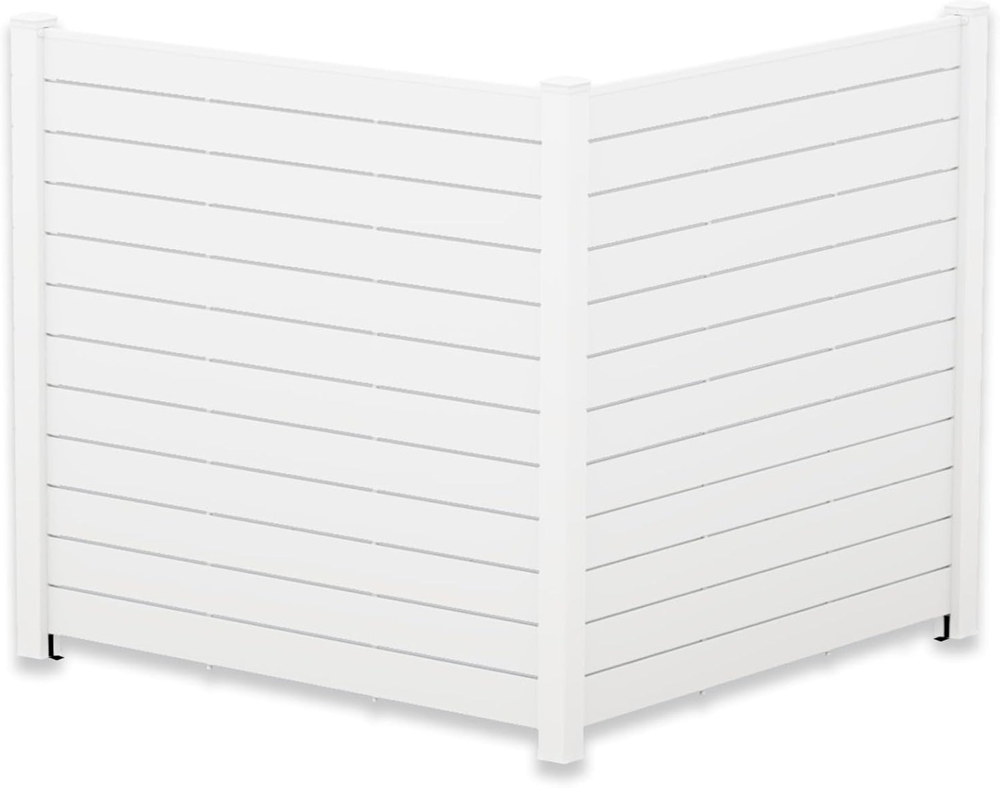 Kozyard Ground Mounting Kit for 2-Panel Privacy Screens – Perfect for Securing to Concrete – Helps Hide Clutter and Keep Your Outdoor Space Neat – Fits Both White & Black Panels