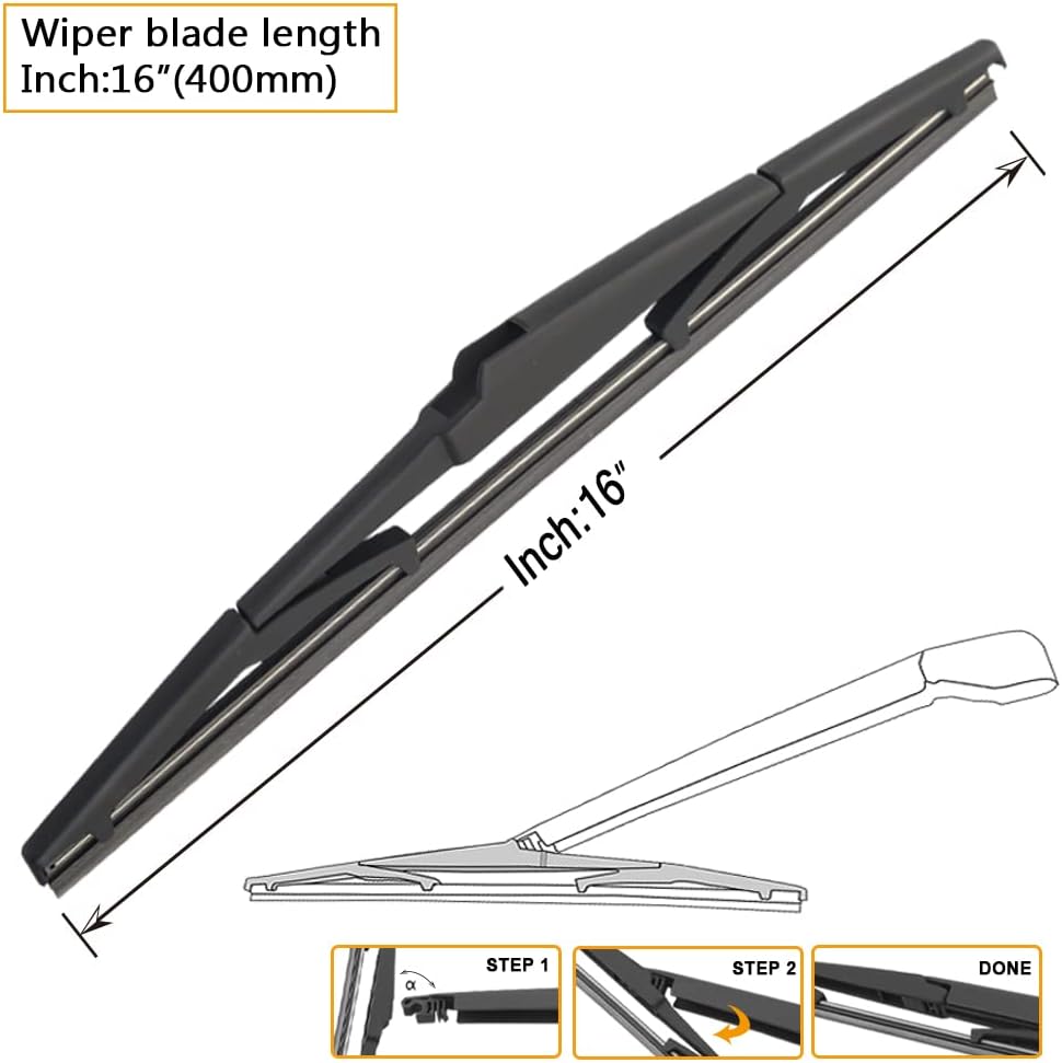 AUTOBOO 26"+22" Windshield Wipers with 16" Rear Wiper Blade Replacement for 2010 2011 2012 2013 2014 2015 Lexus RX450h RX350-Original Factory Quality (Pack of 3)