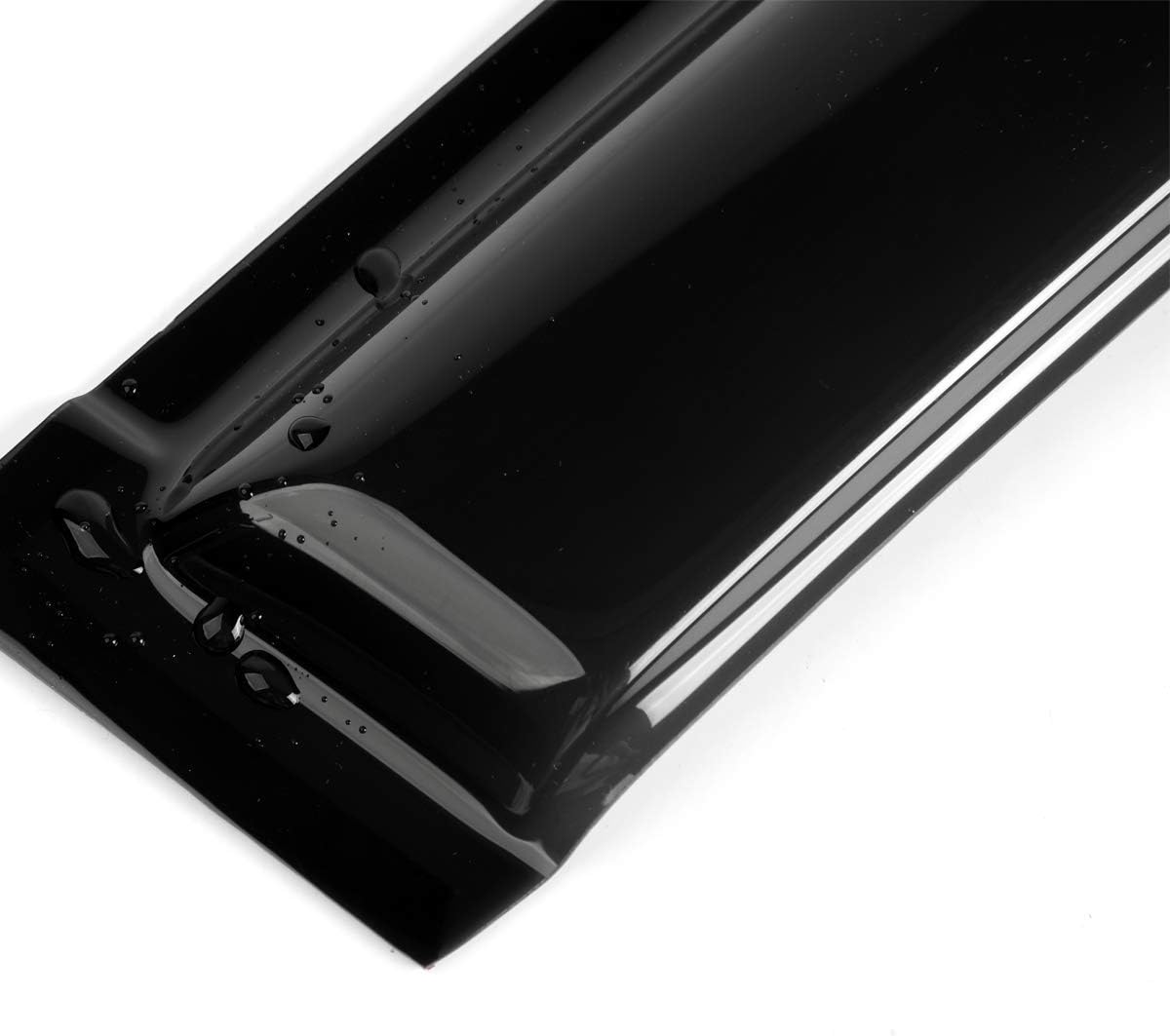 4pcs Shatterproof Outside Mount Style Sun Rain Guard Stylish Side Window Wind Deflectors Dark Smoke Vent Window Visors fit for 01-12 Escape 08-11 Mazda Tribute 05-11 Mercury Mariner 94059