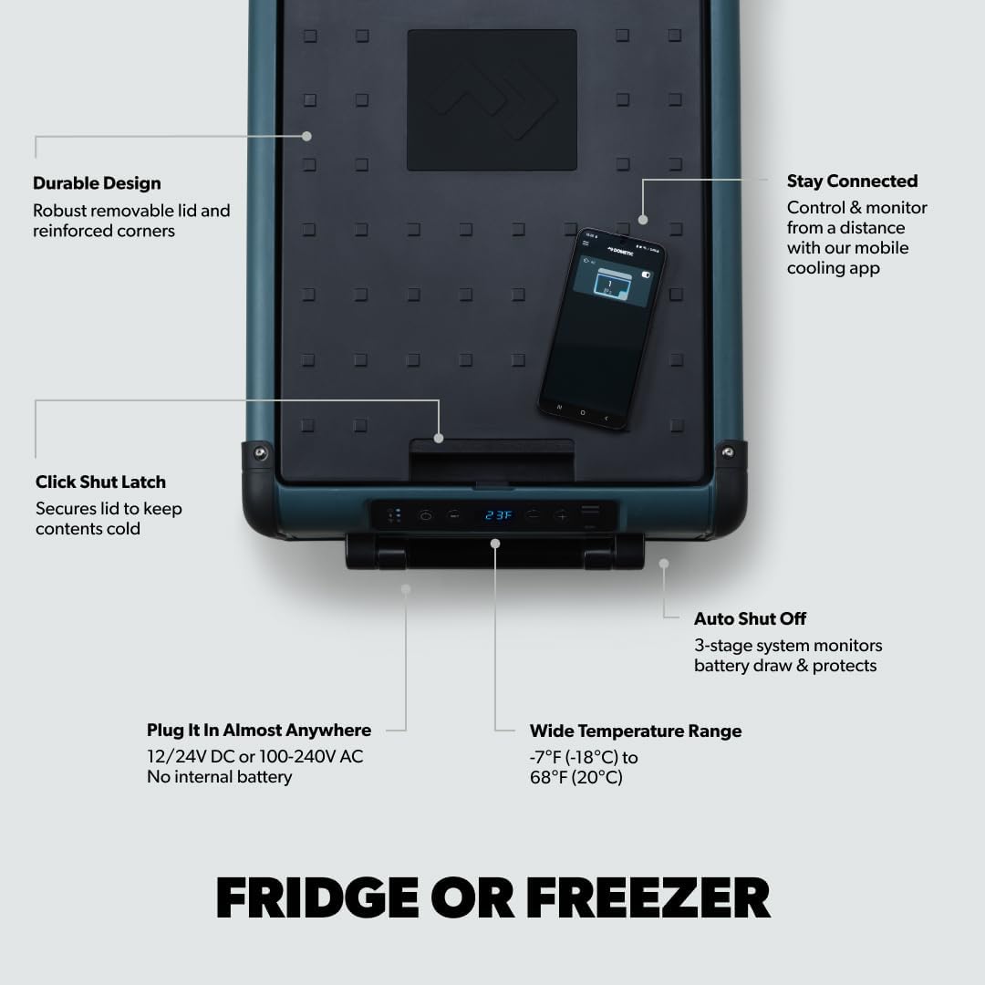 Dometic CFX2 57-Liter Portable Refrigerator and Freezer, Powered by AC/DC