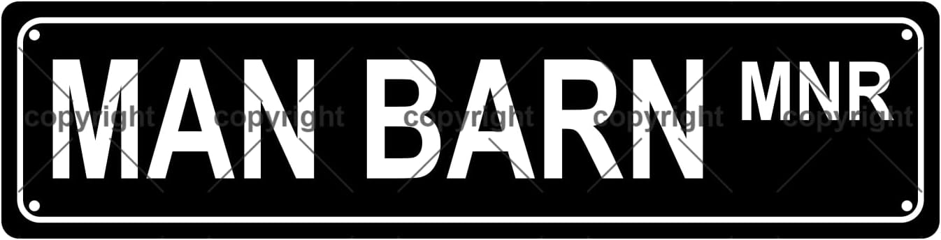 MAN BARN MNR Space Metal Tin Street Sign Bar Cafe Garage Cave Home Room Wall Bathroom Farmhouse Garden Porch Patio Decor, 16 x 4 Inch