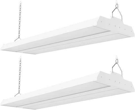 JTT LED Linear High Bay Light,200/150/100W 30000LM Shop Light Commercial 360° Adjustable 4/5000 CCT Tilt Hanging LED High Bay Shop Lighting Fixtures for Garage Warehouse Workshop Store, ETL 2-Pack