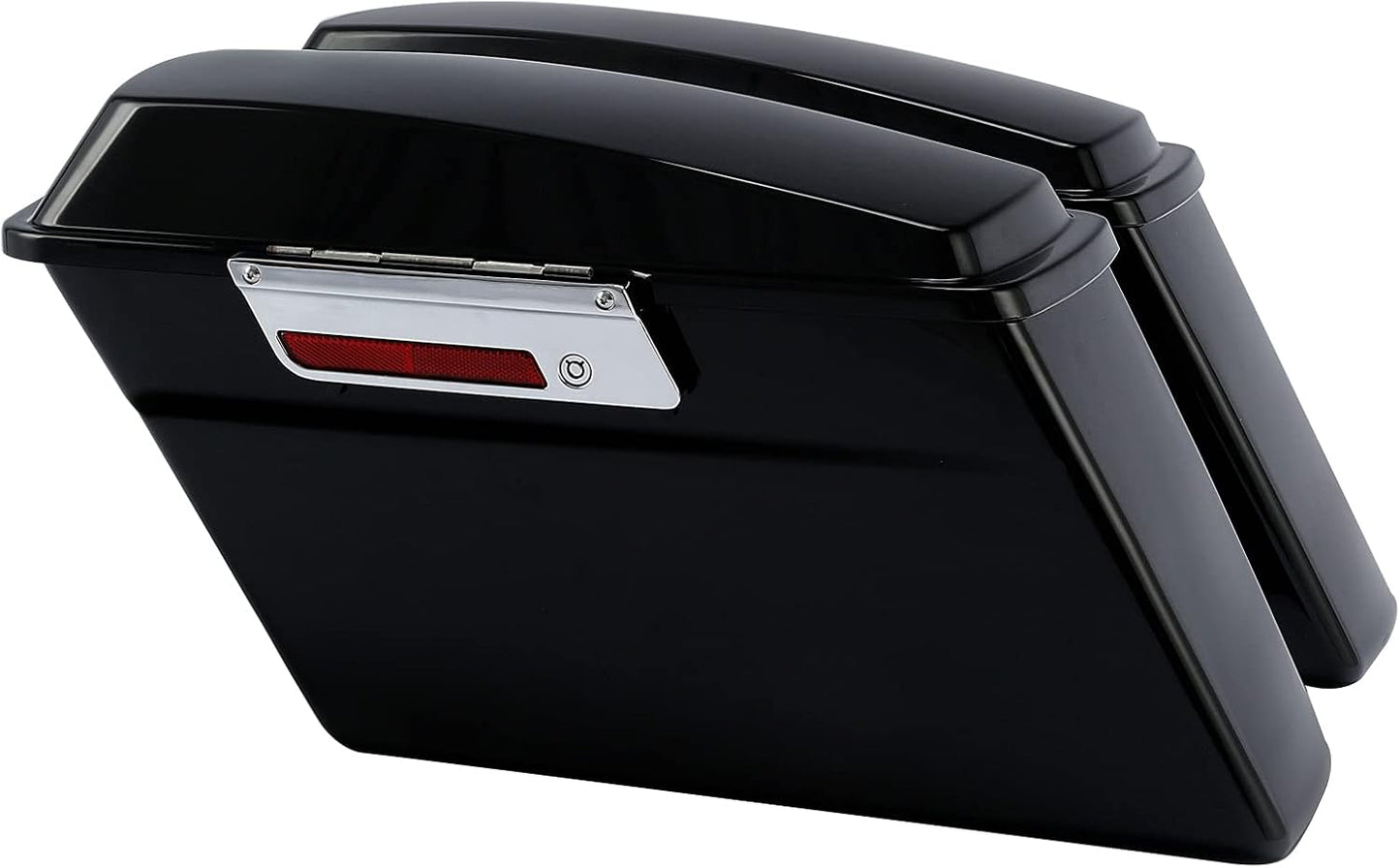 XFMT Hard Saddlebags Saddle Bag Turnk W/Chrome Conversion Brackets For Harley Heritage Softail Deluxe 1984-2017