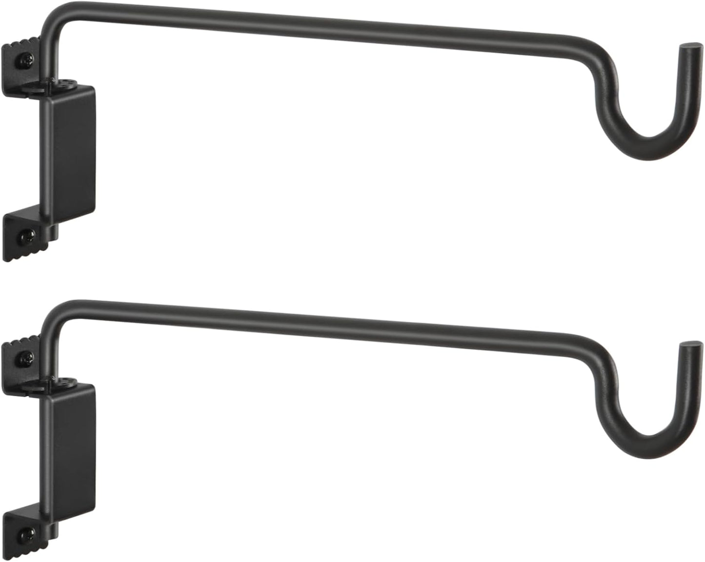 16" 360° Swivel Plant Hange - Heavy Duty Solid Steel Wall Hook, 12-Directional Adjustable for Bird Feeders, Outdoor/Indoor Plants, Garden & Patio, Rust-Resistant Black