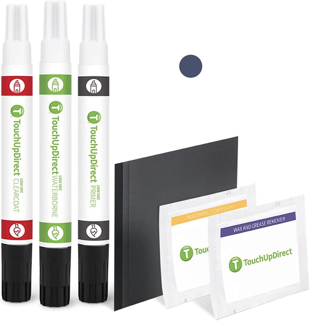 TouchUpDirect 8V5 Shoreline Blue Pearl Compatible with Toyota Exact Match Touch Up Paint Combo - Platinum Kit