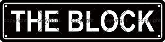 THE BLOCK SPACE Metal Tin Street Sign Bar Cafe Garage Cave Home Room Wall Bathroom Farmhouse Garden Porch Patio Decor, 16 x 4 Inch