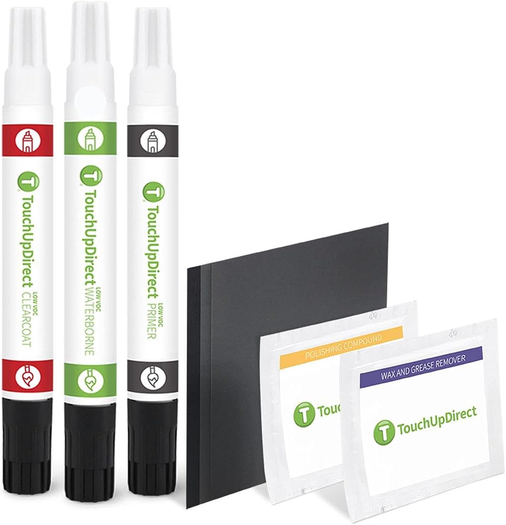 TouchUpDirect 040 Super White Compatible with Toyota Exact Match Touch Up Paint Combo - Platinum Kit