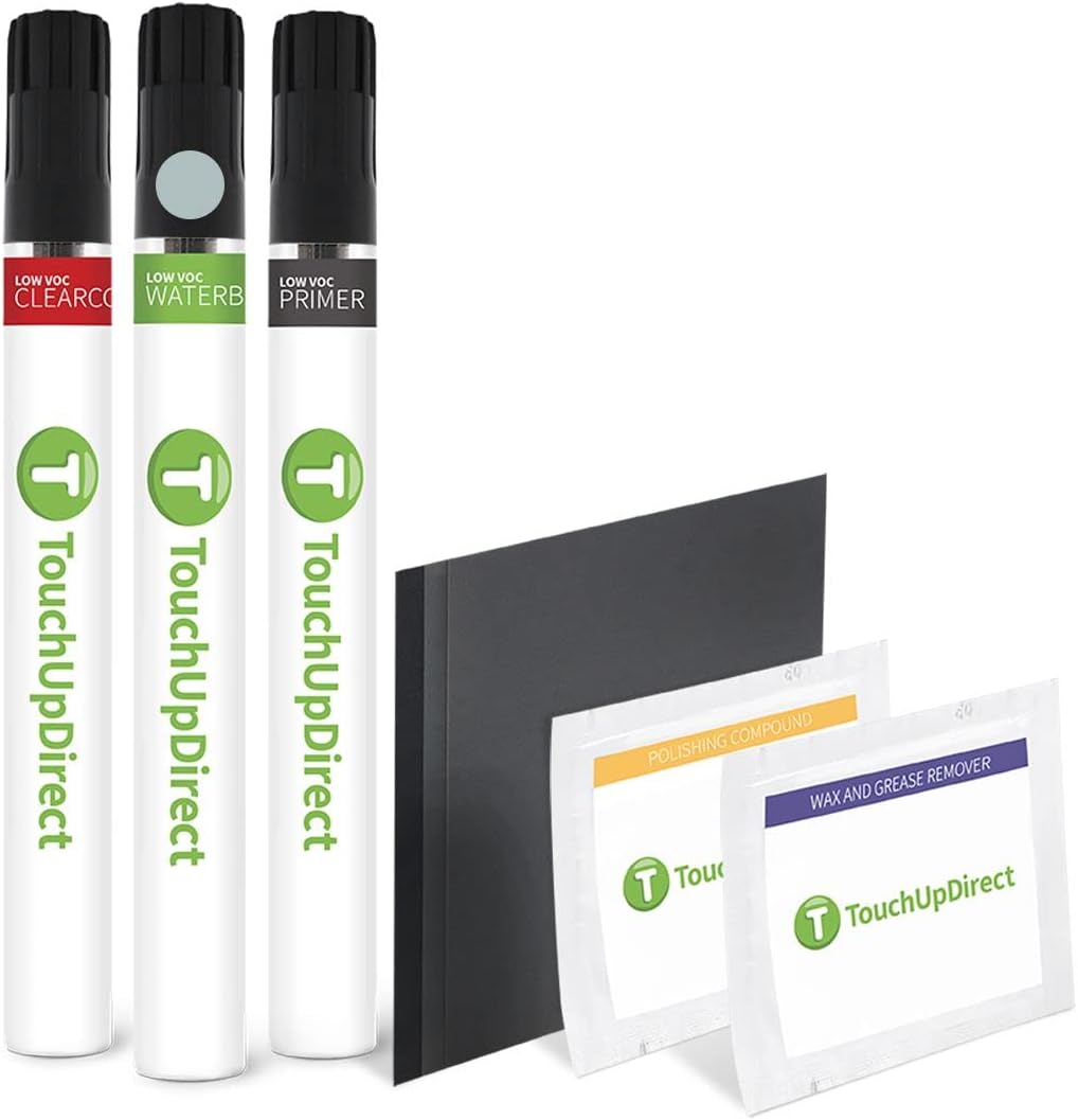 TouchUpDirect 8R5 Blue Mirage Metallic Compatible with Toyota Exact Match Touch Up Paint Brush - Platinum Kit