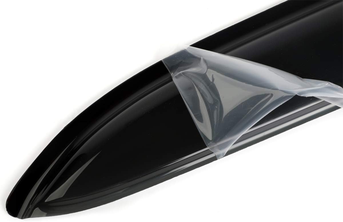 4pcs Out-Channel Tape On Side Wind Deflector,Dark Smoke Sun Rain Guards,Nice Window Visors fit for 2002-2006 Nissan Altima 94722