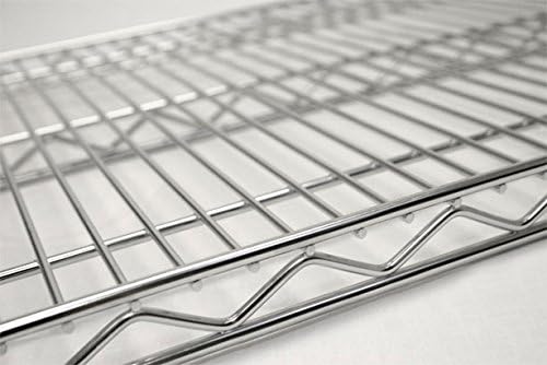 Omega 24" Deep x 24" Wide x 36" High 3 Tier Chrome Starter Shelving Unit
