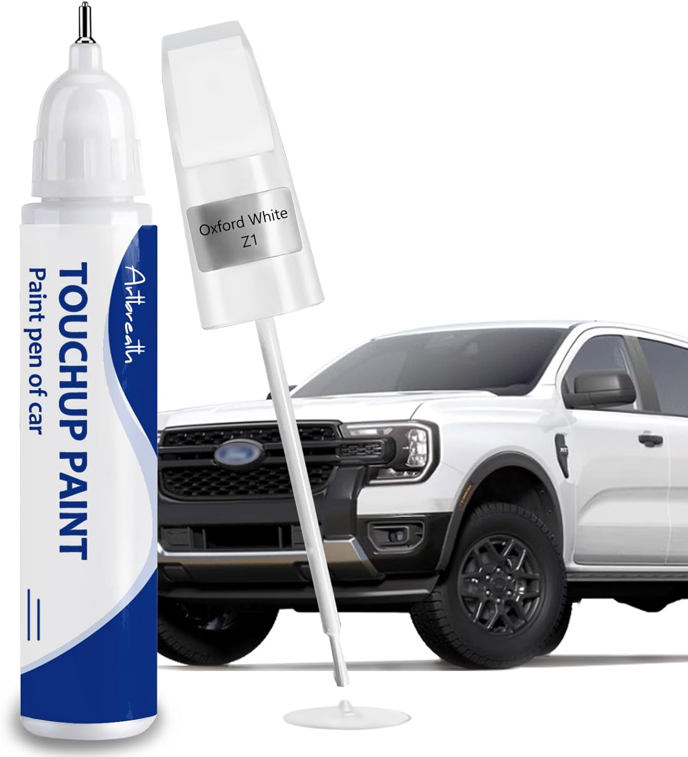 Oxford White(Z1) Touch Up Paint for Ford -Exact Match–Chips and Nicks Car Paint Scratch Repair Kit Automotive Paint Pen for F-150/Mustang/Transit/Explorer/Ranger/Escape/Edge
