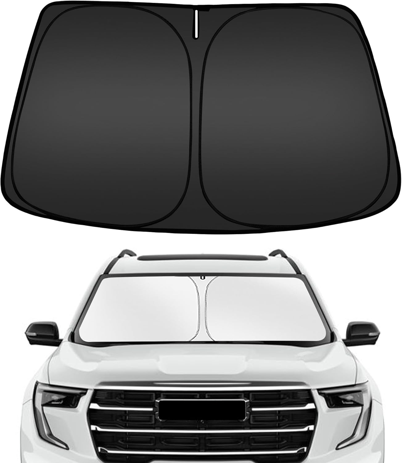 ARISMOTOR Windshield Sun Shade for GMC Acadia 2024-2025, Custom Fit Foldable Front Window Sunshade Sun Visor Protector, Block UV Rays Keep Your Car Cooler