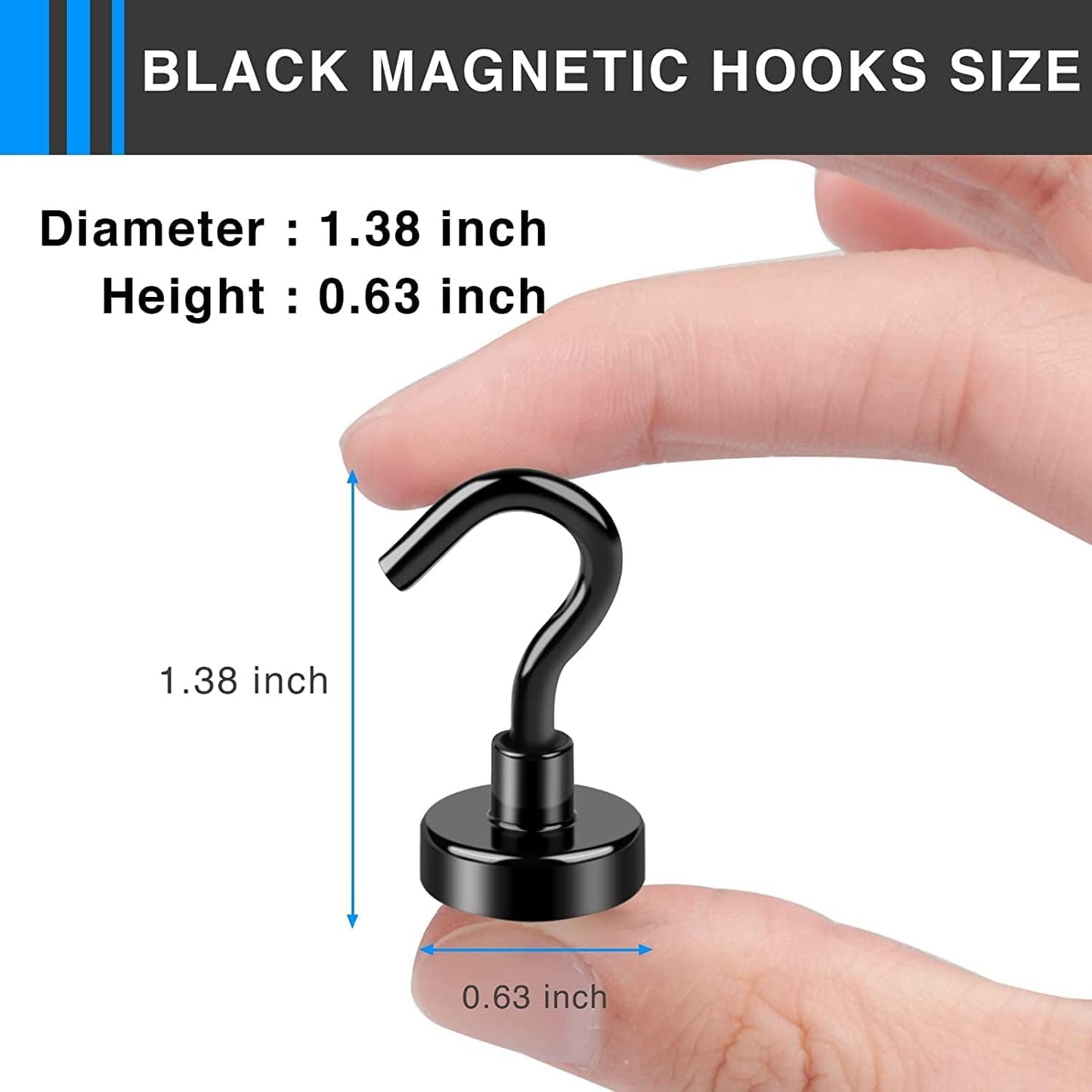 LOVIMAG Magnetic Hooks, 30Lbs Strong Magnetic Hook for Cruise, Magnet Hooks for Hanging, Classroom, Fridge, Refrigerator, Ceiling, Office, Kitchen. Grill, Garage- 25 Pack